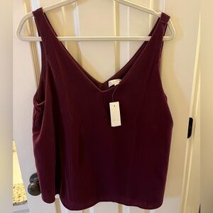 Velvet large nwt burgundy loft top